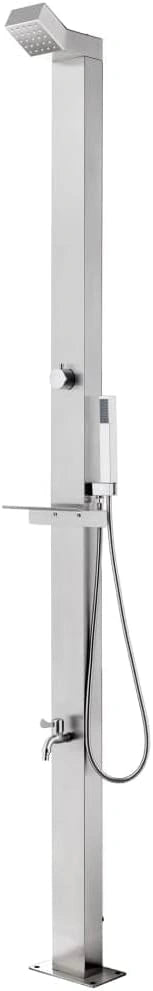 Douche de jardin 220 cm Acier inoxydable