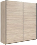 PEGANE Armoire à 2 Portes coulissante Coloris chêne Sonoma - Longueur 183 x Profondeur 60 x Hauteur 195,5 cm