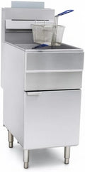 Friteuse Gaz Professionnelle sur Pieds 23 L, 13,5 kW, LPG/NG, Double Panier, Inox