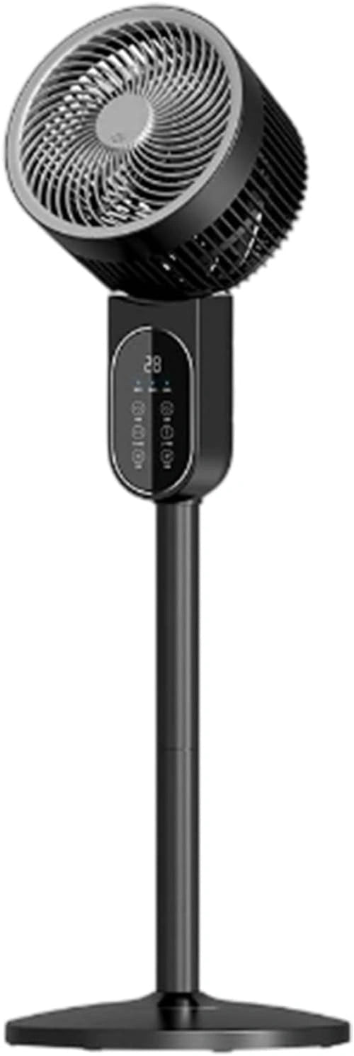 Ventilateur Sur Pied Réglable en Hauteur, Ventilateur Silencieux avec Minuterie 12 h pour Chambre Bureau Salon，Noir, Oscillation 3D 135°