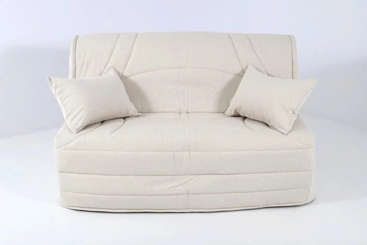 Hévéa Sélection Housse BZ 140x190 matelassée Naturel Beige, 12 cm
