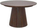 DUBLIN - Table Extensible à 200 cm Pied Relief MDF Placage Chêne fumé, 40 cm
