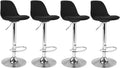 IDMarket - Lot de 4 tabourets de Bar Karl Design Noir, 38,5 cm, 83 cm, 104 cm