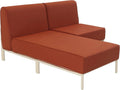 Oviala Salon de Jardin Bas modulable uni 2 Places Terracotta - Patio