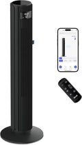 Levoit Ventilateur Colonne Wi-Fi 25 dB, 7,9 m/s CC, 12 Vitesses, LTF-F422-KEU, Oscillant à 90°, 108 cm pour Grande Pièce