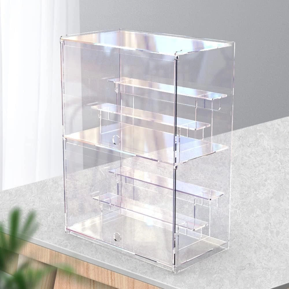 Vitrine pour Collection, 2 étages Vitrine Figurine avec Porte et étagère, 12 'Lx6,9 Wx16,7 'H, Funko Pop