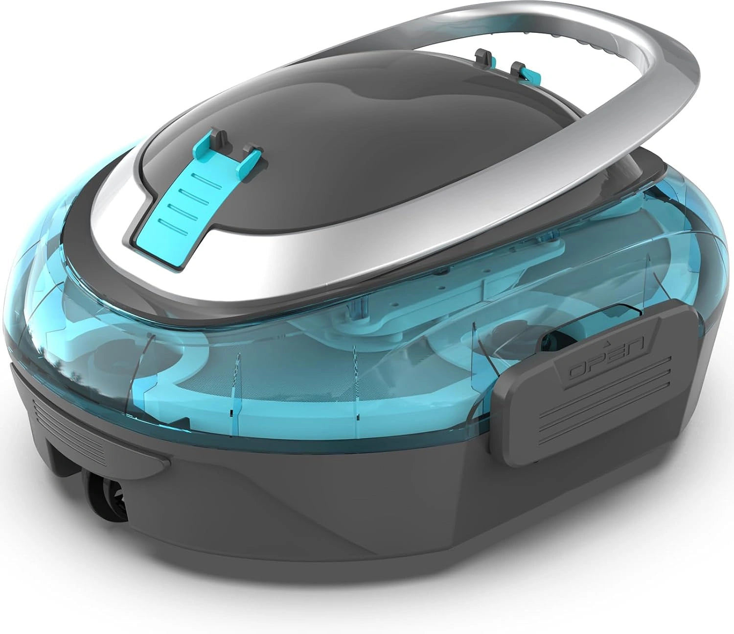 S2 Robot Piscine, Bleu foncé, 90 Min d'Autonomie, pour Piscines Hors Sol Jusqu'à 80 m², Double Filtration, Aspirateur Piscine sans Fil