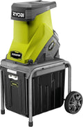 RYOBI - Broyeur de Végétaux RSH2545B, Moteur 2500 W, Bac 40 L, Système à Couteaux, Roues de Transport, Déchets Verts, pour Branches