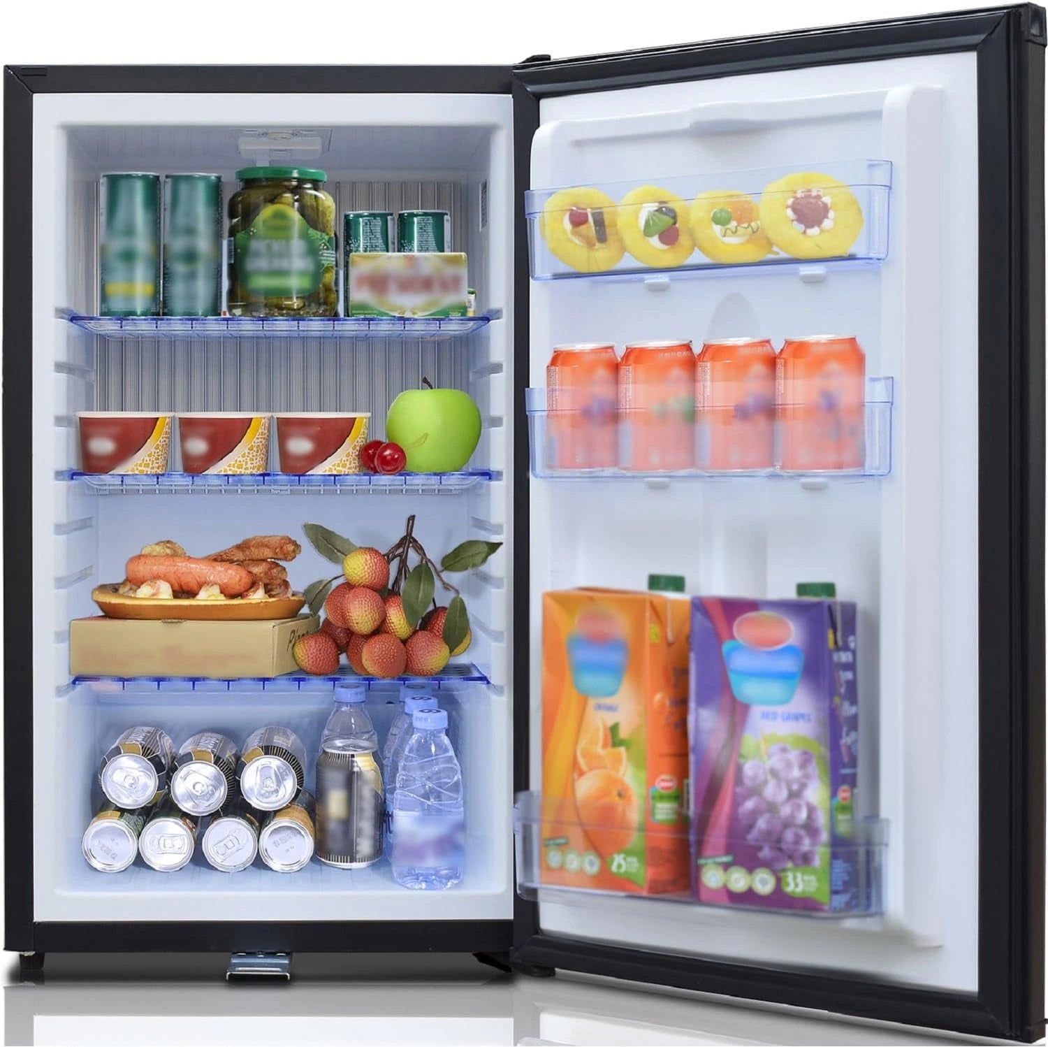 SMETA Frigo Camping Car, Noir, 50 L Frigo 12 V 220 V, 0-10°C, Réfrigérateur Caravane avec Serrure, Van Aménagé Fourgon, pour Chambre, Hôtel, Bureau
