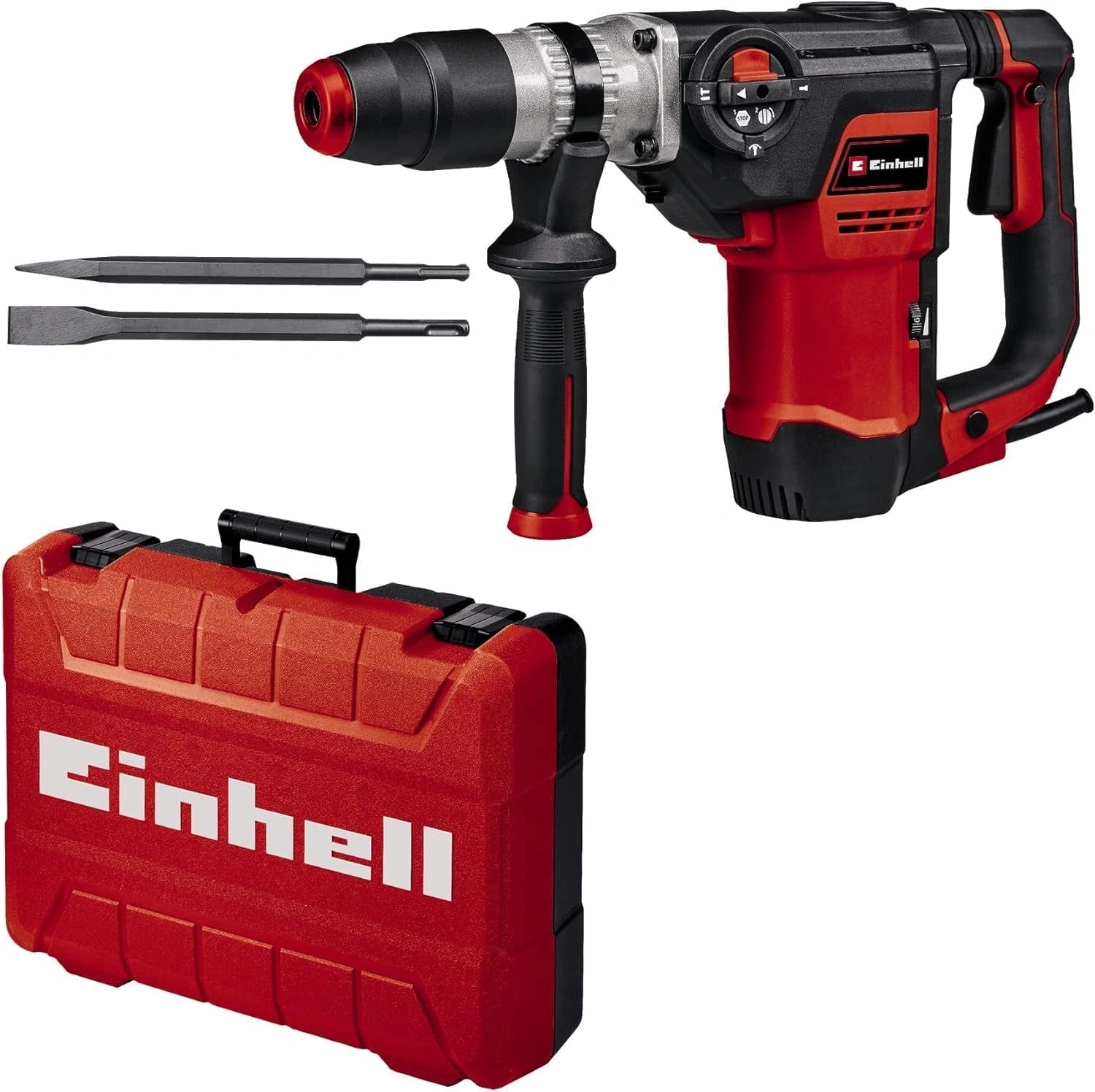 Einhell Marteau perforateur TE-RH 40 3F, 1050 W, 10 J, perçage béton 40 mm, 4 fonctions, SDS-max, frappe pneumatique, burin plat, burin pointu