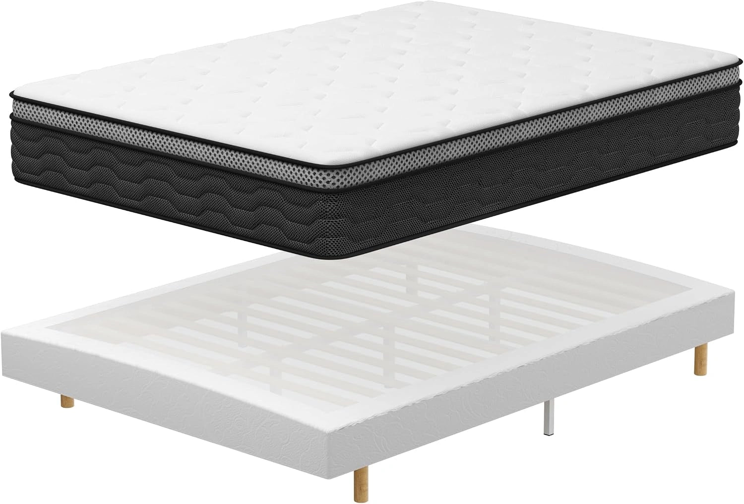 DEWINNER Ensemble Matelas et Sommier 140x190