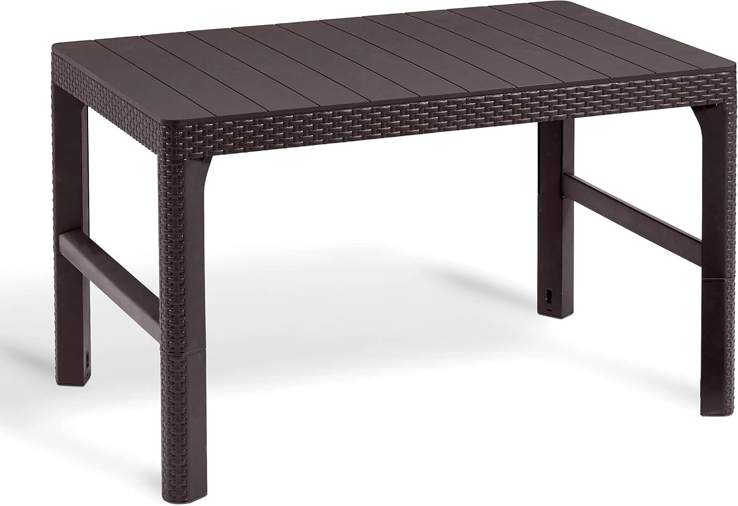 Keter Lyon table de jardin élégante, 2 en 1, 116 x 71 cm, résistante aux intempéries, réglable en hauteur, balcon et terrasse, robuste et durable