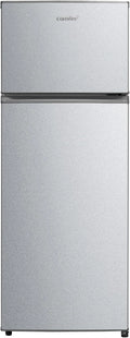 Réfrigérateur 2 portes 204 L, gris, classe énergétique E, froid statique, congélateur, 143 cm, 163 l, porte réversible
