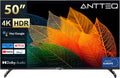 Antteq S50 Smart TV 50 Pouces(127 cm), Andriod TV 4K UHD, HDR10, Bluetooth Triple Tuner (DVB-C/S2/-T2), Dolby Audio, Google Assistance, Wi-Fi