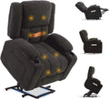 FLEXISPOT Fauteuil Relax Électrique Releveur, Gris XL6, Massage 8 Points et Chauffant, Inclinable 105–165°, Aide au Lever, Confort Ergonomique