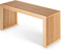 Banc Entree - Banc Bois Interieur - Bench - Banquette Entree en Bambou, BAM BOO BOX Banc Table à Manger 90x33x43 cm - Petit Banc en Bois pour Salon