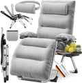 KESSER Chaise longue pliable XXL, Basic - Gris, capacité de charge 200 kg, résistante aux intempéries, revêtement ergonomique, dossier réglable