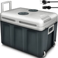tillvex Glacière électrique 40 l avec roulettes, Mini réfrigérateur 230 V et 12 V pour Voiture, Refroidissement et Chaleur, Mode ECO, Camping